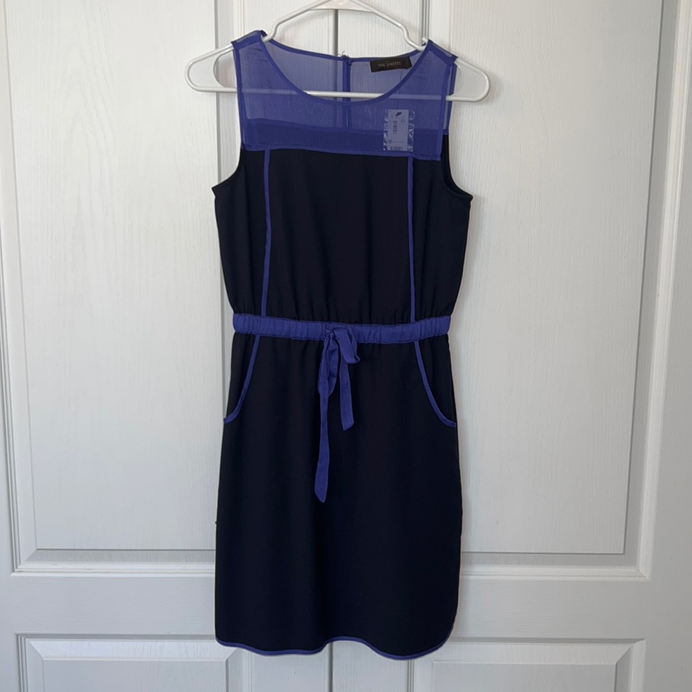 The Limited size XS NWT Navy and purple dress